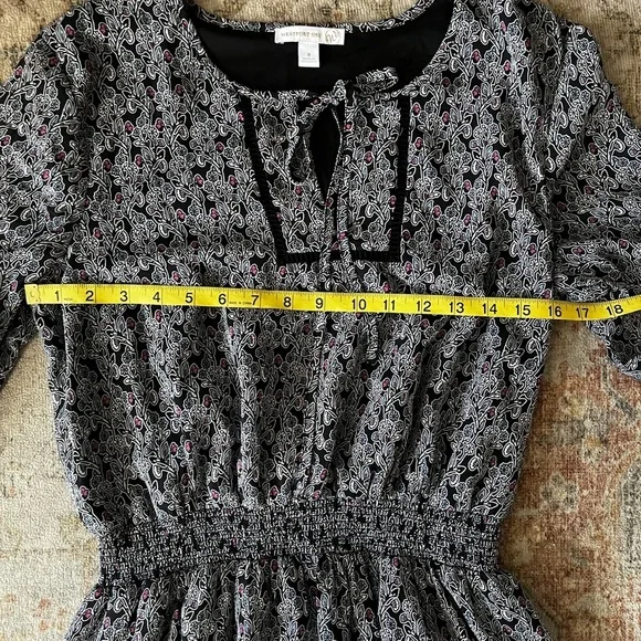 Westport Black and Pink Floral Long Sleeve Dress - Picture 8 of 9